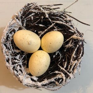 Small, Decorative Bird Nest with Eggs